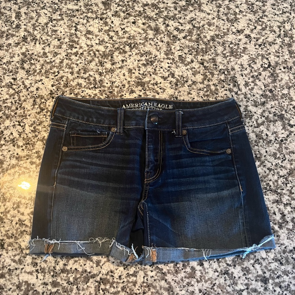 American Eagle Jean midi shorts.